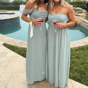 Birdy Grey Bridesmaid Dress - Mira Convertible Dress (Sage) (Size Small)